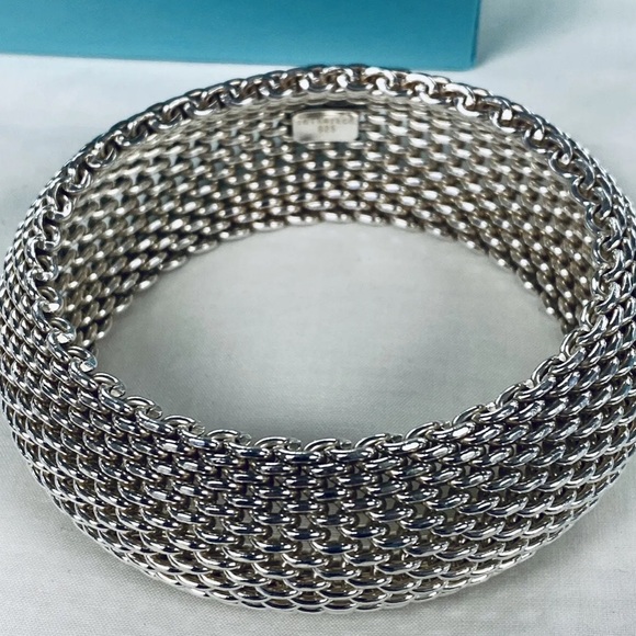 Beautiful Mesh 925 Sterling Silver Bracelet - Picture 7 of 12